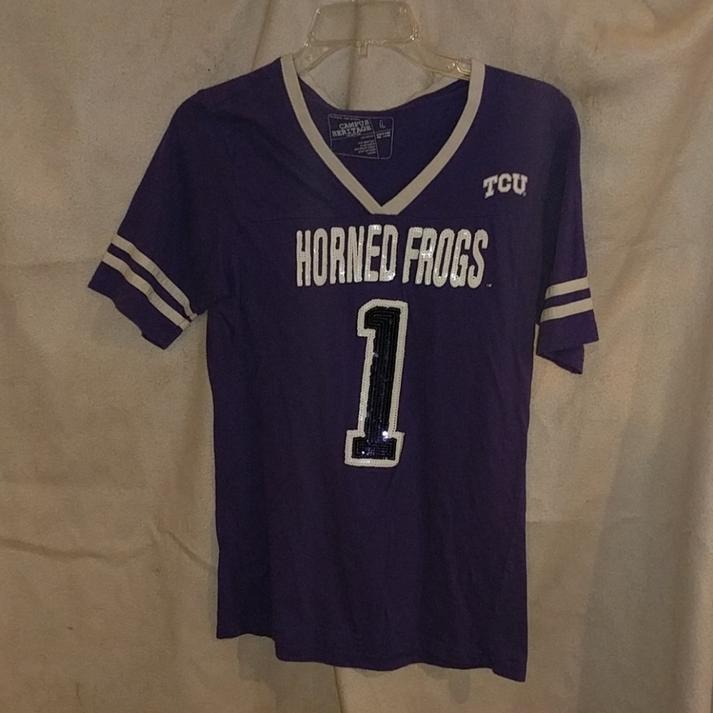 TCU purple shirt